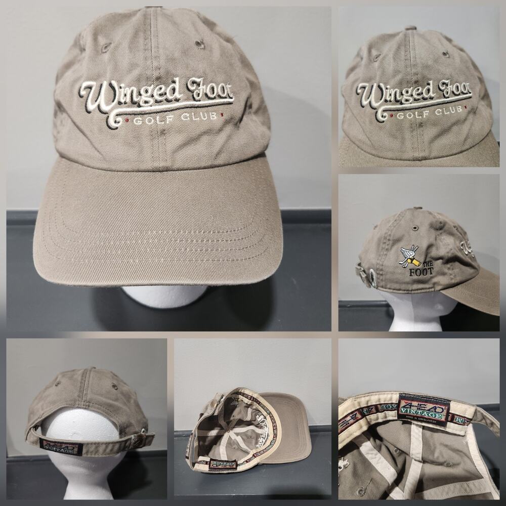 Winged Foot Golf Club AHead Adjustable Strapback Hat Cap READ